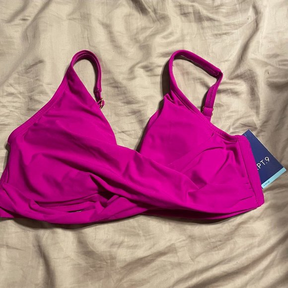 NWT Apt. 9 Magenta Bikini Top size Large *188 - Picture 2 of 5